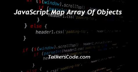 Array Of Objects Map Javascript