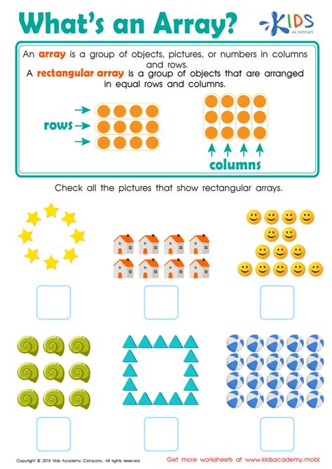 Array Worksheets 4Th Grade