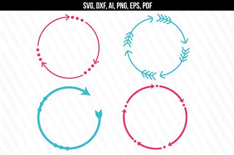 Download Arrow Circles Monogram Frames SVG File - SVG Design Files