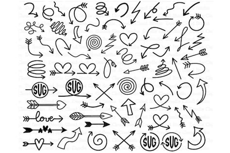Download Arrow Doodles Cut File For Silhouette