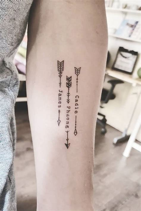 Arrow Name Tattoo