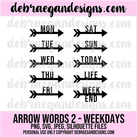 Download Arrow Words Cut File For Cricut