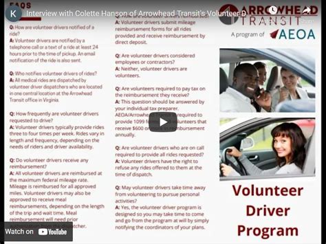 Arrowhead Transit Volunteer Driver Program