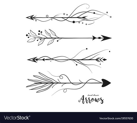 Download Arrows - Hand Drawn Arrows - Boho... Silhouette