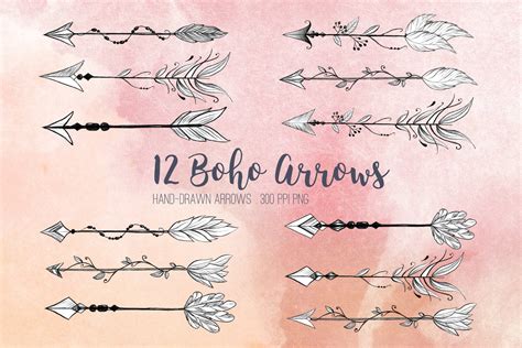 Download Arrows - Hand Drawn Arrows - Boho... Silhouette For Crafts