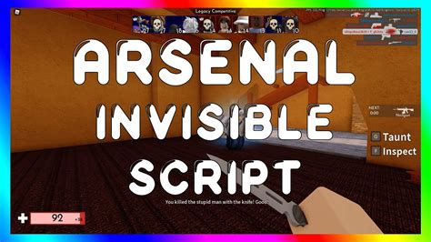 Arsenal Invisible & God Mode Script