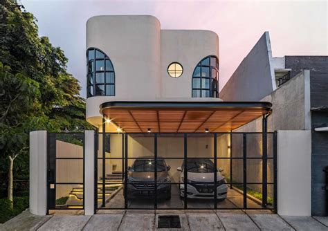 Arsitektur Rumah Kontemporer dengan Sentuhan Art Deco dan Sudut
