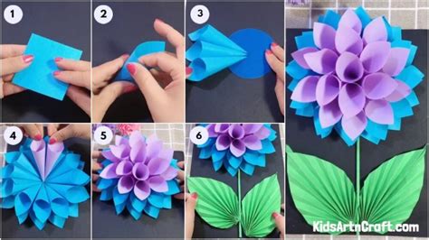 Art And Craft Flowers Step By Step