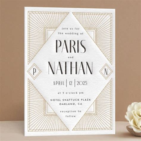 Art Deco Wedding Invitations