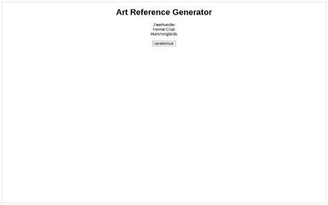 Art Reference Generator Examples