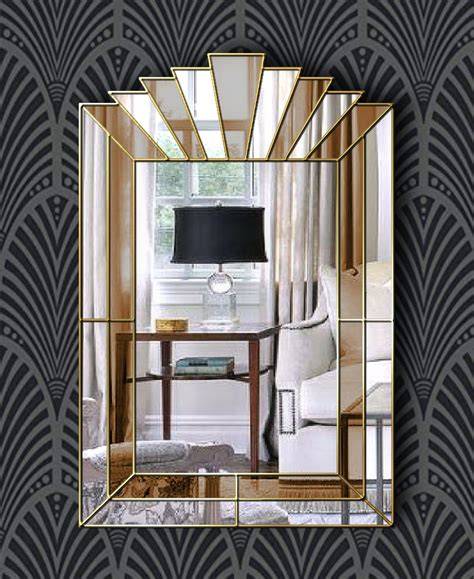 Large Art Deco Mirror 718760 Sellingantiques.co.uk