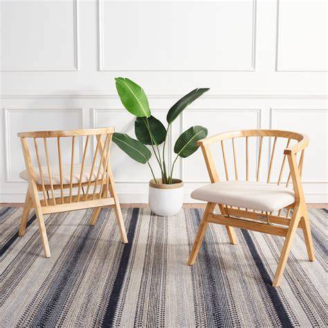 Artemis Linen Slat Back Chair