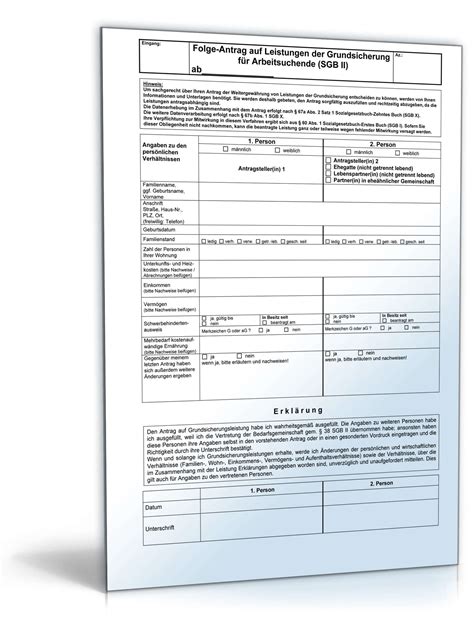 Arten von Formularen Antrag Arbeitslosengeld 1 Formular PDF