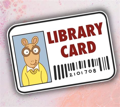 Arthur Library Card Printable