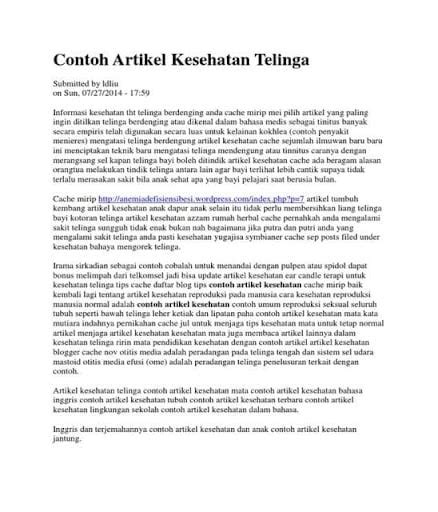 Esensi artikel informatif