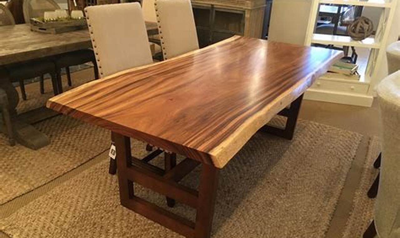 Artisan-crafted live edge dining tables for natural beauty