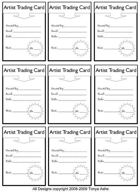 Artist Trading Cards Template