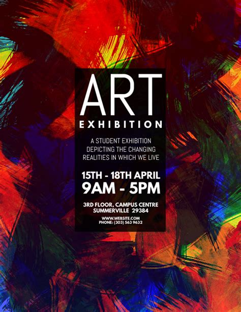 art exhibition flyer template PosterMyWall