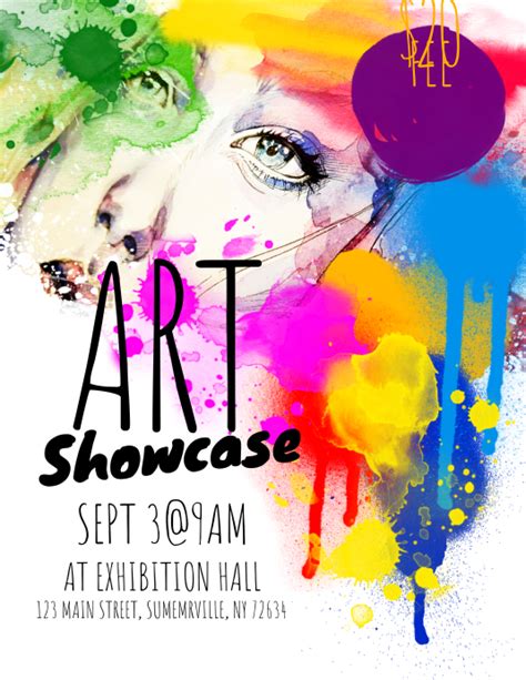 art exhibition flyer template PosterMyWall