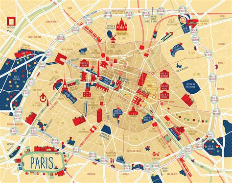 Paris Map Print in 2020 Illustrated map, Paris travel, Paris map