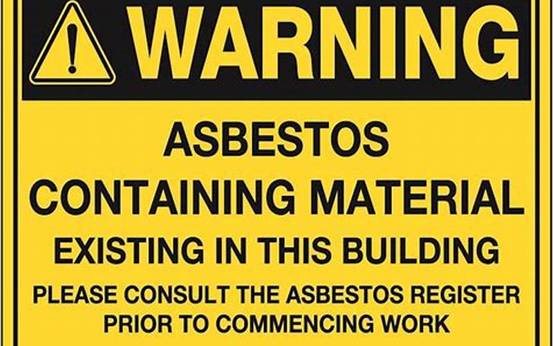 Asbestos Hazard Warning Label