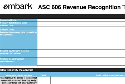 Asc 606 Excel Template