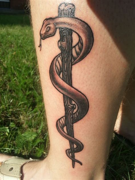 Asclepius Rod Tattoo