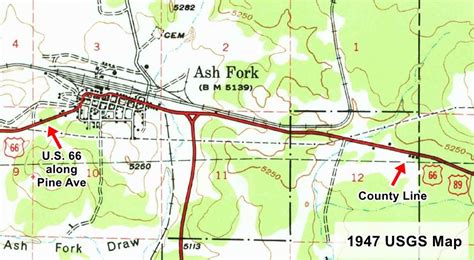 Ash Fork, Arizona 1947 (1978) USGS Old Topo Map Reprint 15x15 AZ Quad