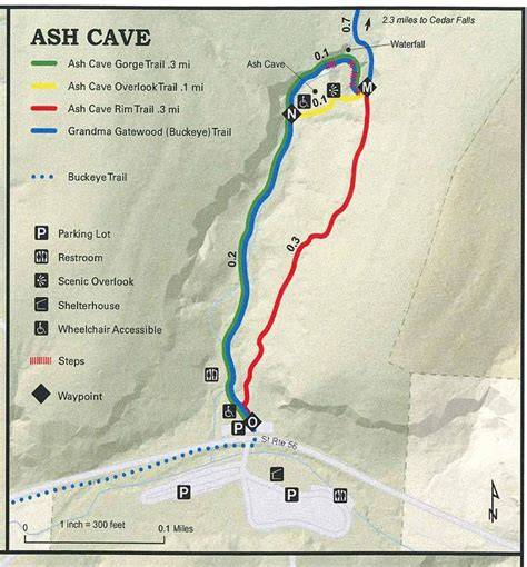 Ash Cave 1/2 mile, stroller accessible trail in Hocking Hills State