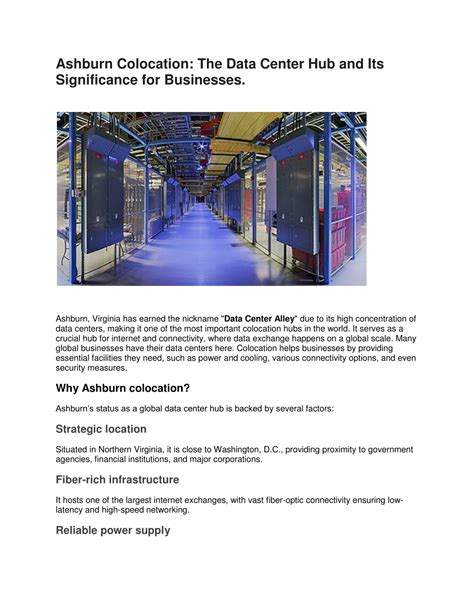 Ashburn Colocation
