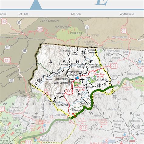 Ashe County, North Carolina Buildings GIS Map Data Ashe County
