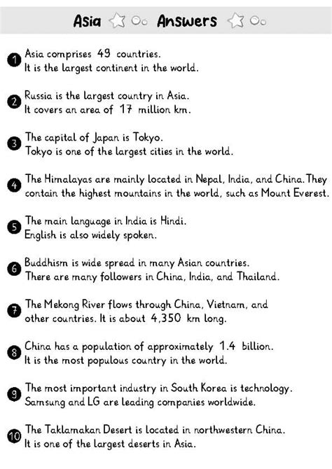 GK Questions and Answers on the Geography of Asia