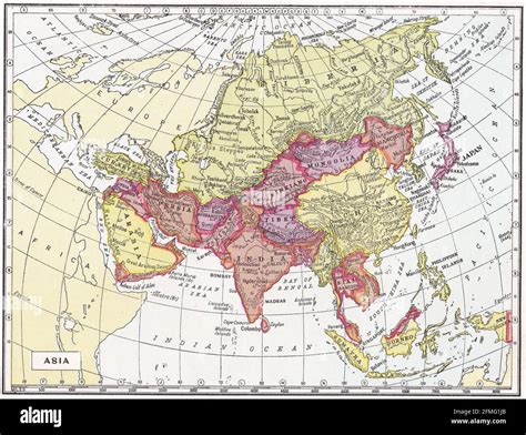 Historic Map of Asia 1930Great Depression Map of AsiaCool Etsy