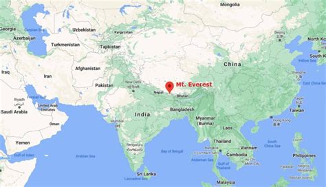 Mt. Everest map by