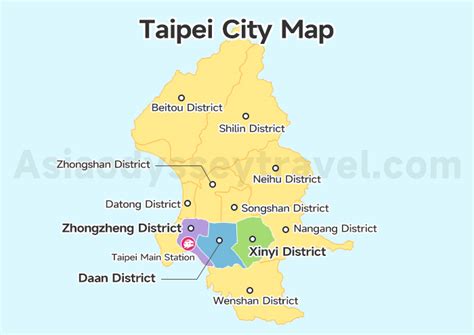 Taipei location on the Taiwan Map