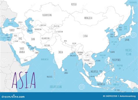 bccdabfdacfc best maps of asia map black and white Mapa da asia, Ásia