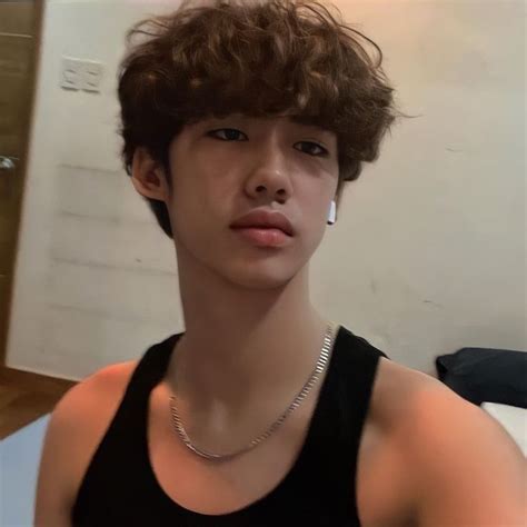 Asian Boy With Curly Hair