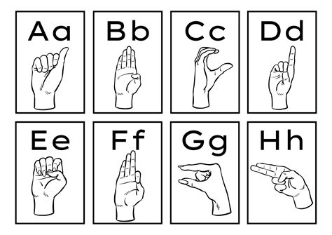 Asl Alphabet Flashcards Printable