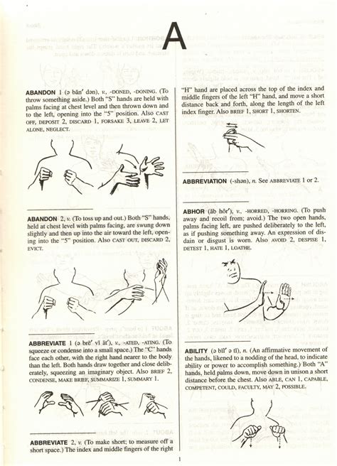 Asl Pictures Dictionary Printable