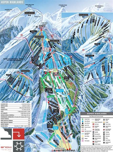 Aspen Highlands Ski Map