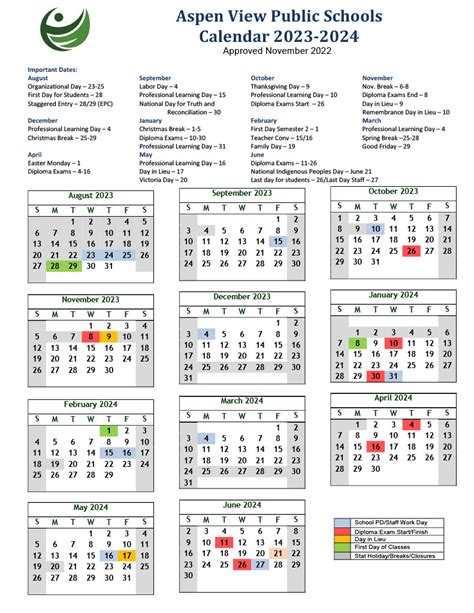 Aspen View Academy Calendar