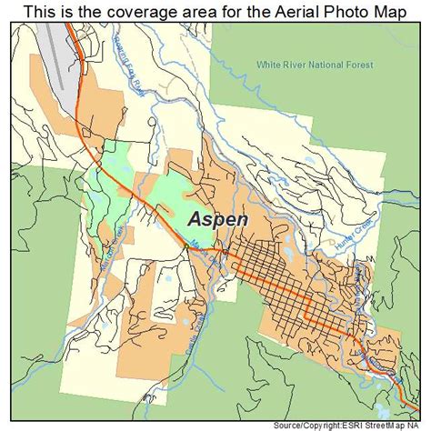 Aspen Colorado Street Map 0803620