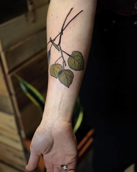 Aspen Leaf Tattoo
