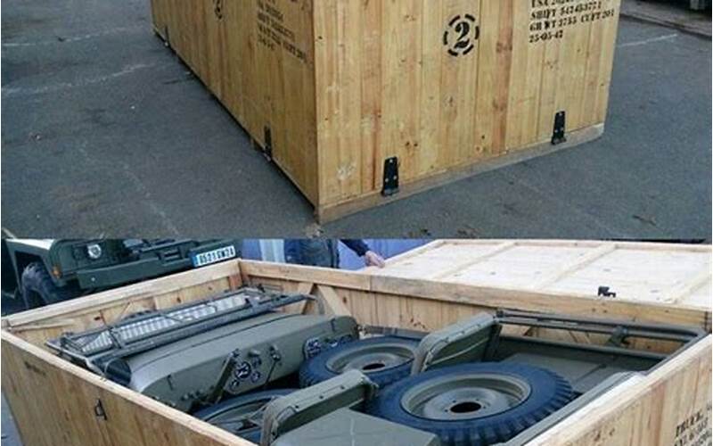 Assembly Of A Military Jeep In A Crate