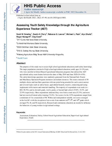 Assessing Experience and Safety Records