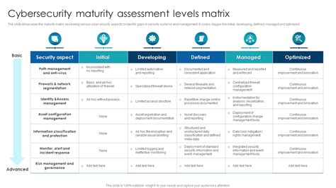Assessing security maturity
