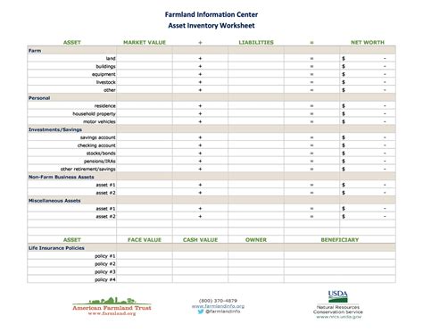 Asset List Template