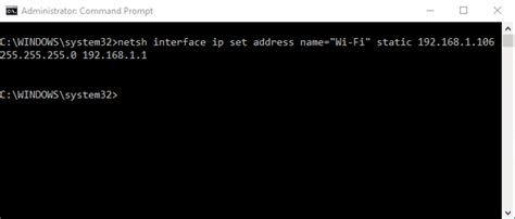 Assign a Static IP Address using CMD