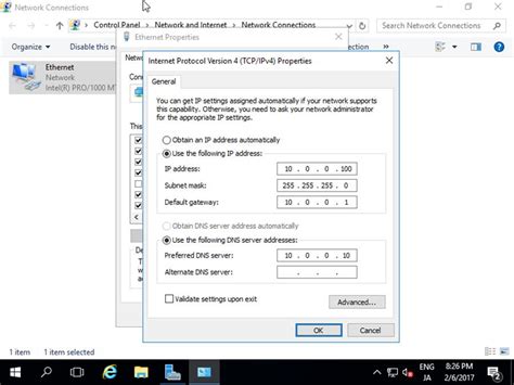 Assign a Static IP Address using Control Panel