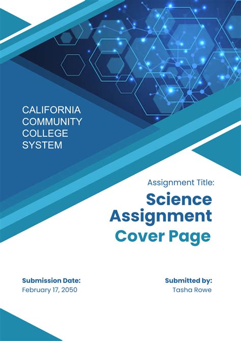 Assignment Cover Page Format Examples